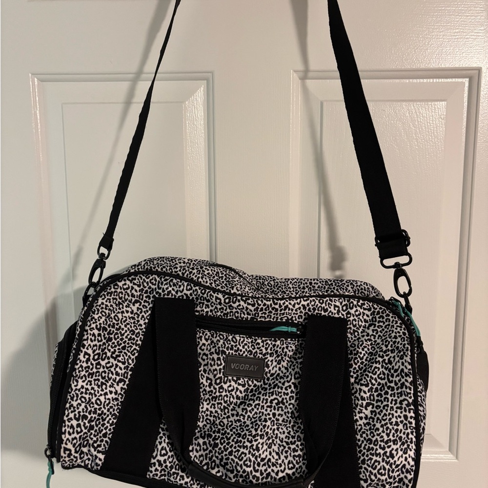 Vooray Black and White Leopard Print Women's Bag